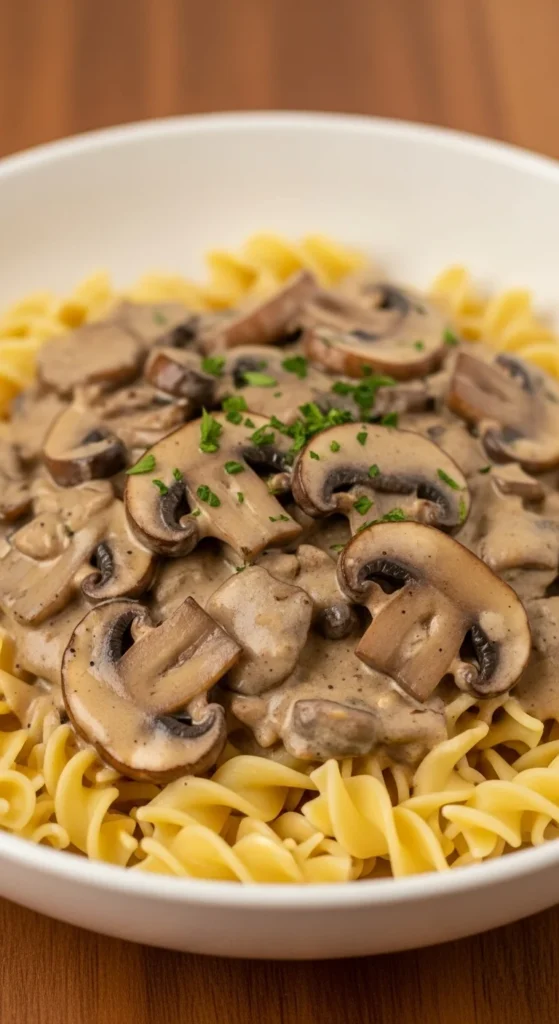 Creamy Mushroom Stroganoff