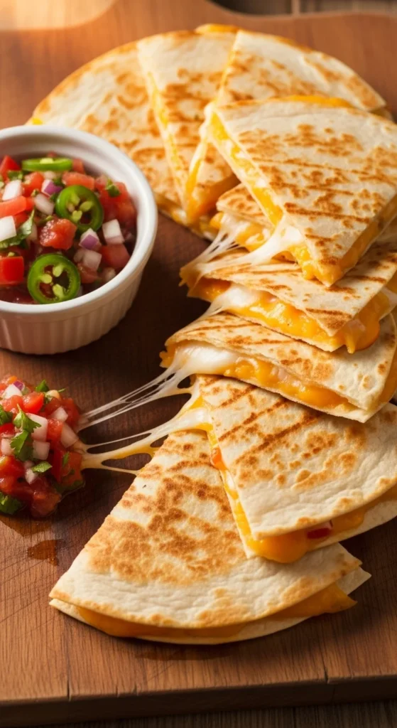 Cheesy Black Bean Quesadillas