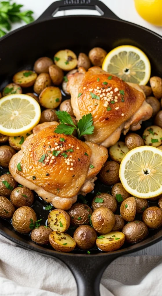 1. Lemon Garlic Butter Chicken and Potatoes
