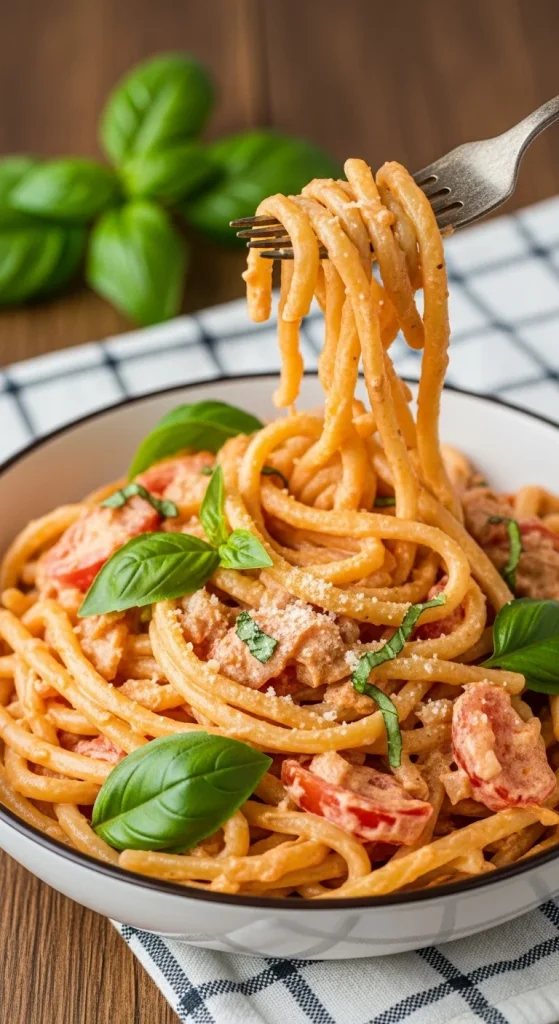 10. Creamy Tomato Basil Pasta