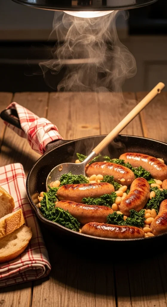 10. Sausage and Kale Skillet