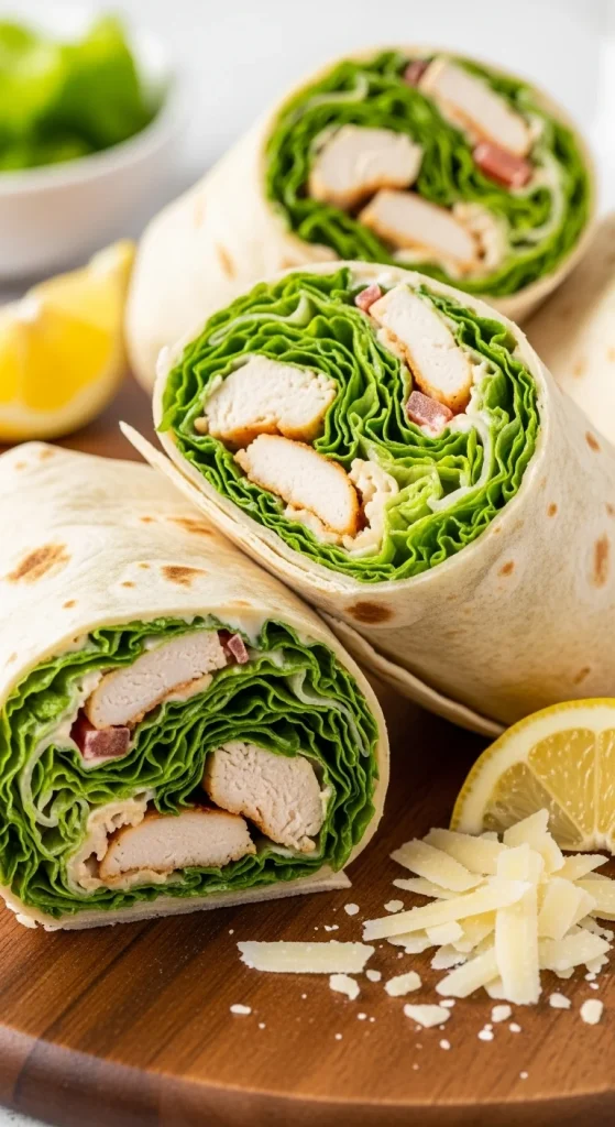 13. Chicken Caesar Wraps
