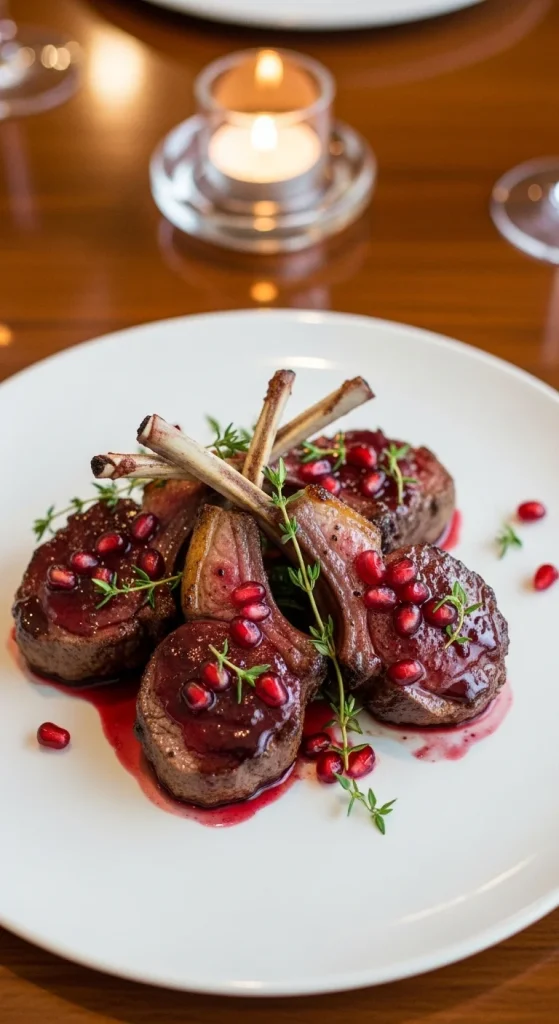 13. Lamb Chops with Pomegranate Glaze