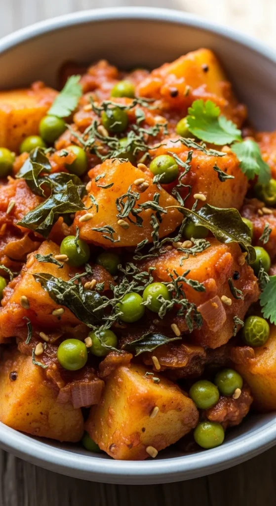 13. Potato Peas Curry (Aloo Matar)