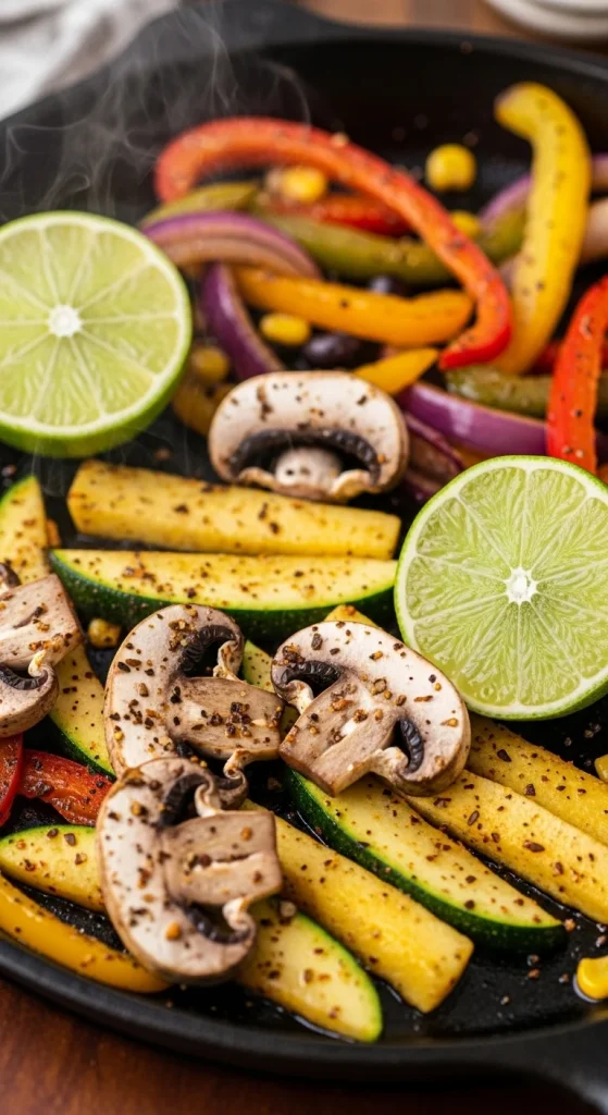 13. Veggie Fajitas with Mushrooms and Squash