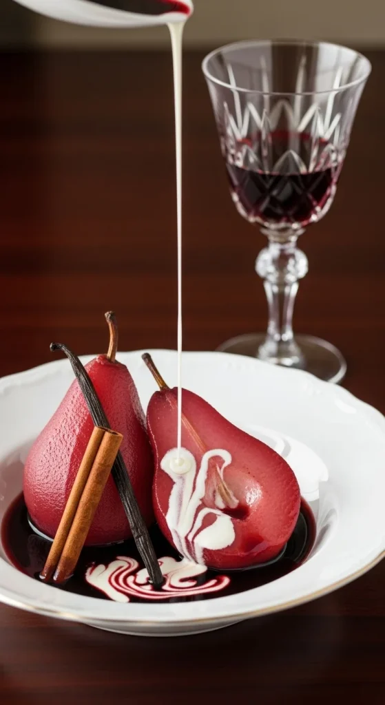 14. Poached Pears in Wine