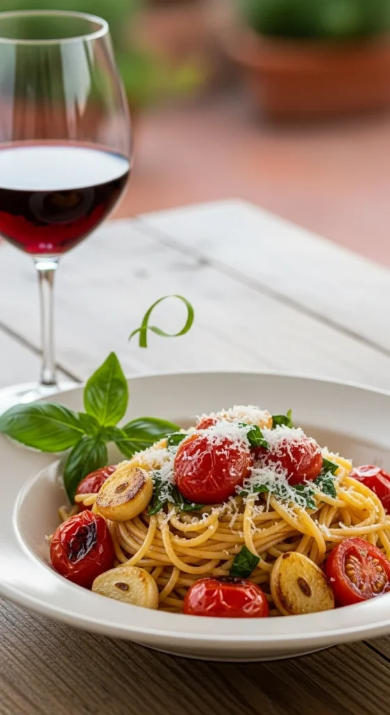 14. Roasted Garlic and Tomato Pasta