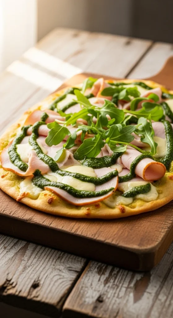 Turkey and Pesto Flatbread