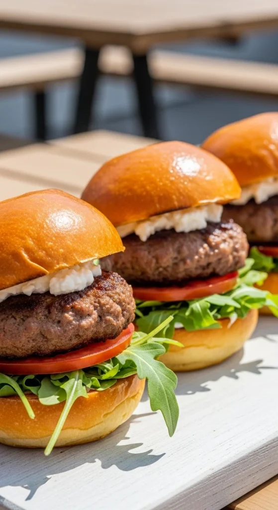 15. Lamb Sliders with Feta Spread