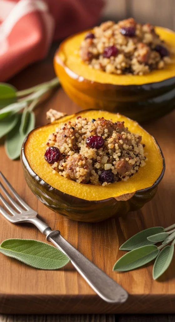 16. Baked Stuffed Acorn Squash