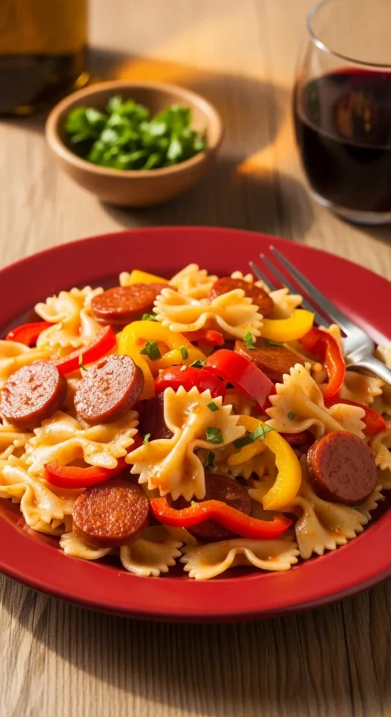 16. Chorizo and Pepper Farfalle