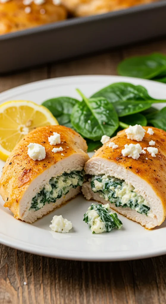 16. Spinach and Feta Stuffed Chicken