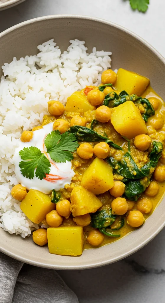 17. Chickpea Curry over Rice