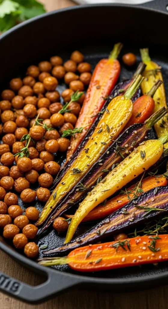 17. Herb Roasted Chickpeas and Carrots