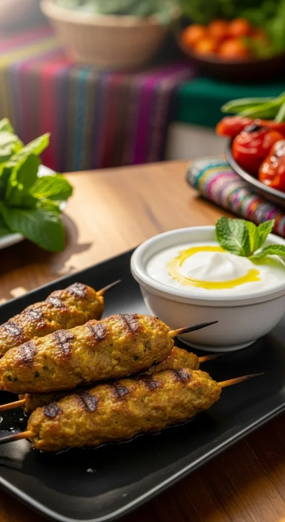 17. Lamb Kofta with Yogurt Sauce
