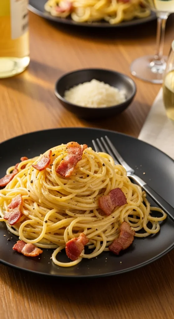 18. Bacon Carbonara Spaghetti