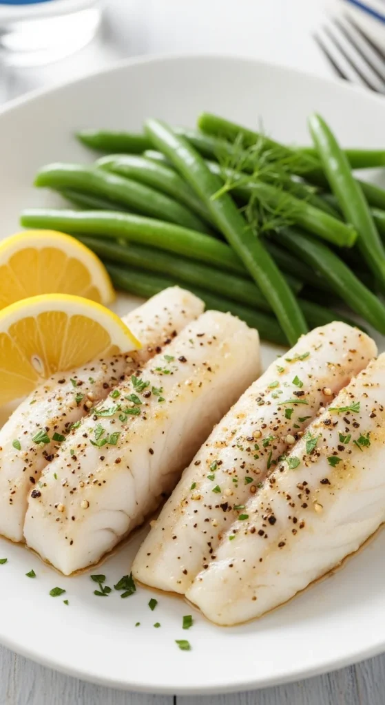 18. Lemon Pepper Tilapia and Green Beans