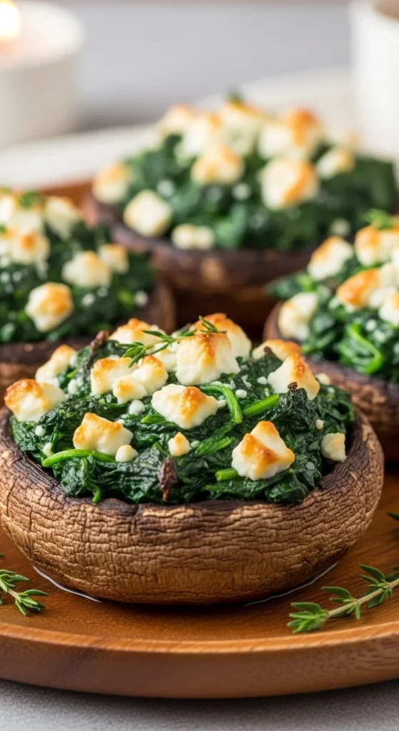 18. Spinach and Feta Stuffed Portobellos