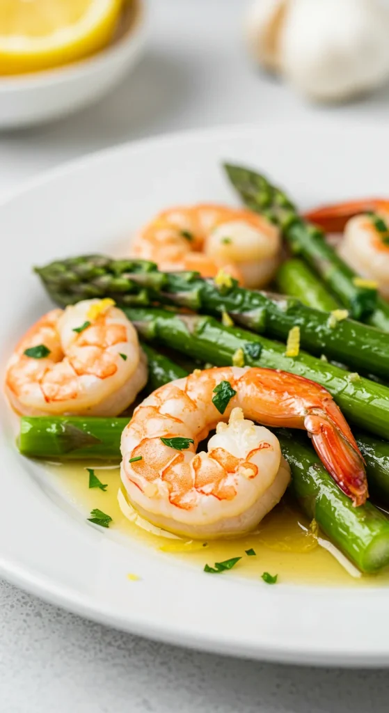 19. Garlic Shrimp and Asparagus