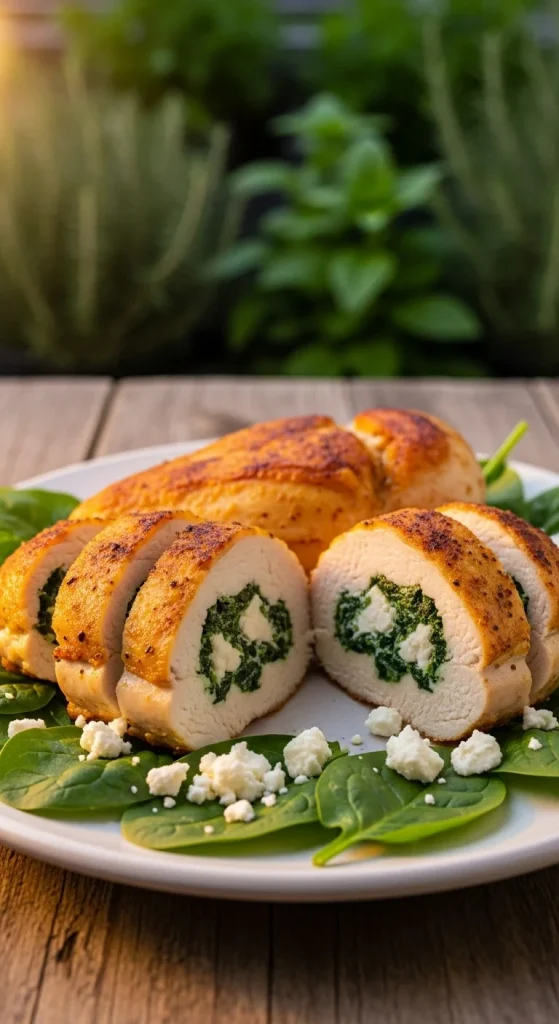 19. Spinach and Feta Stuffed Chicken