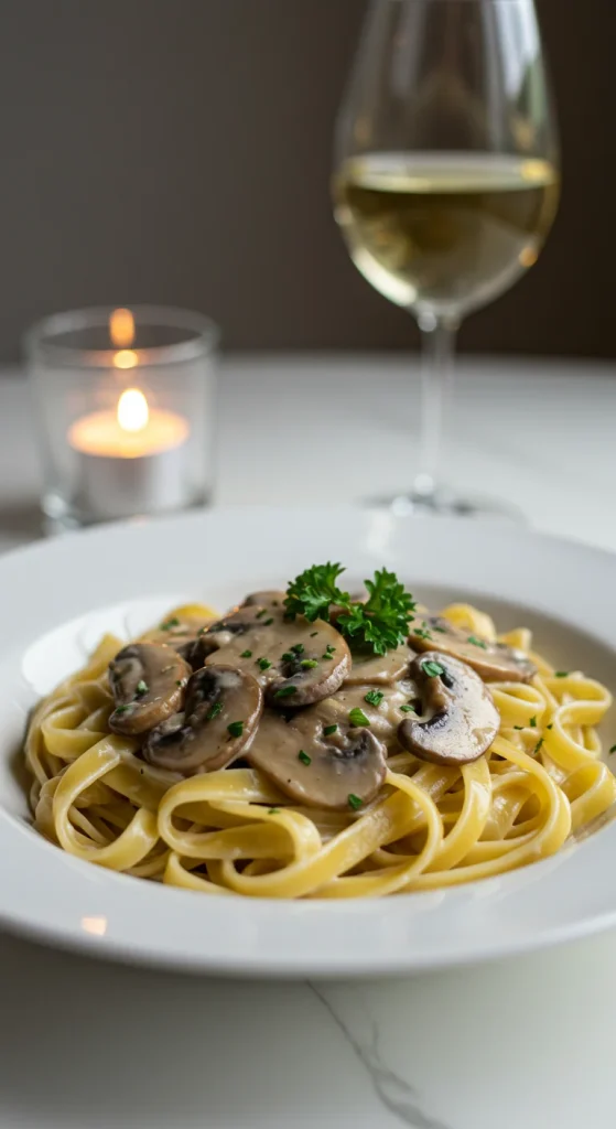 2. Creamy Mushroom Pasta