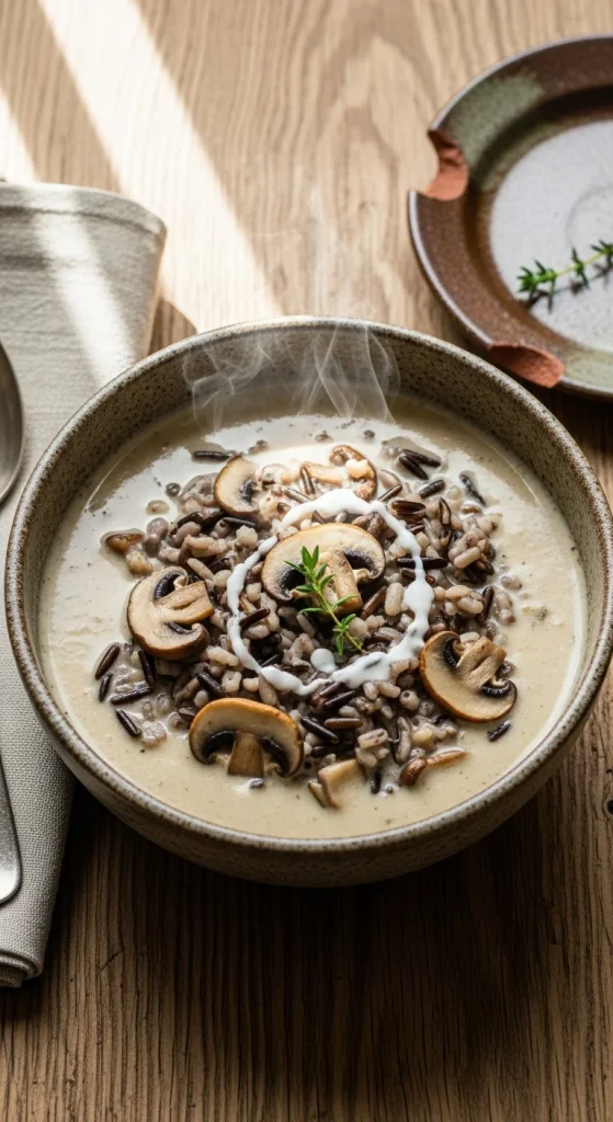 2. Creamy Mushroom Wild Rice Soup