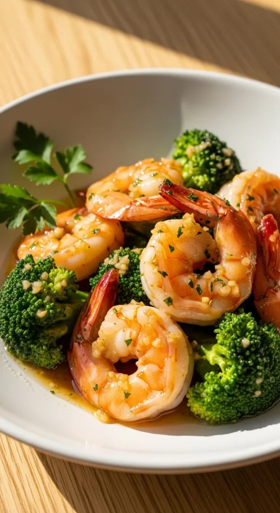 2. Garlic Shrimp and Broccoli Stir Fry