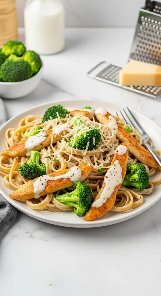 20. Chicken and Broccoli Alfredo