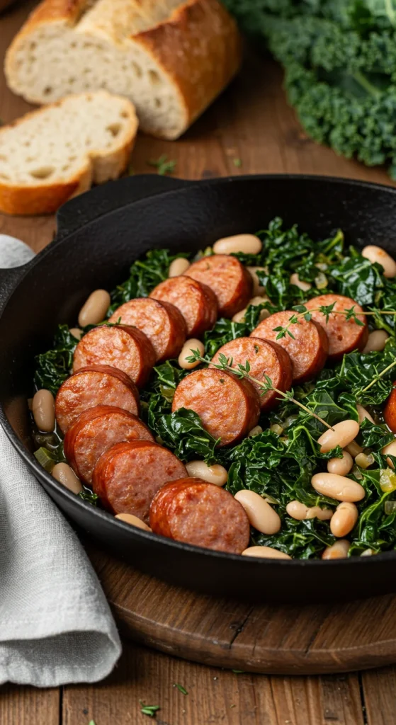 20. Sausage and Kale Skillet