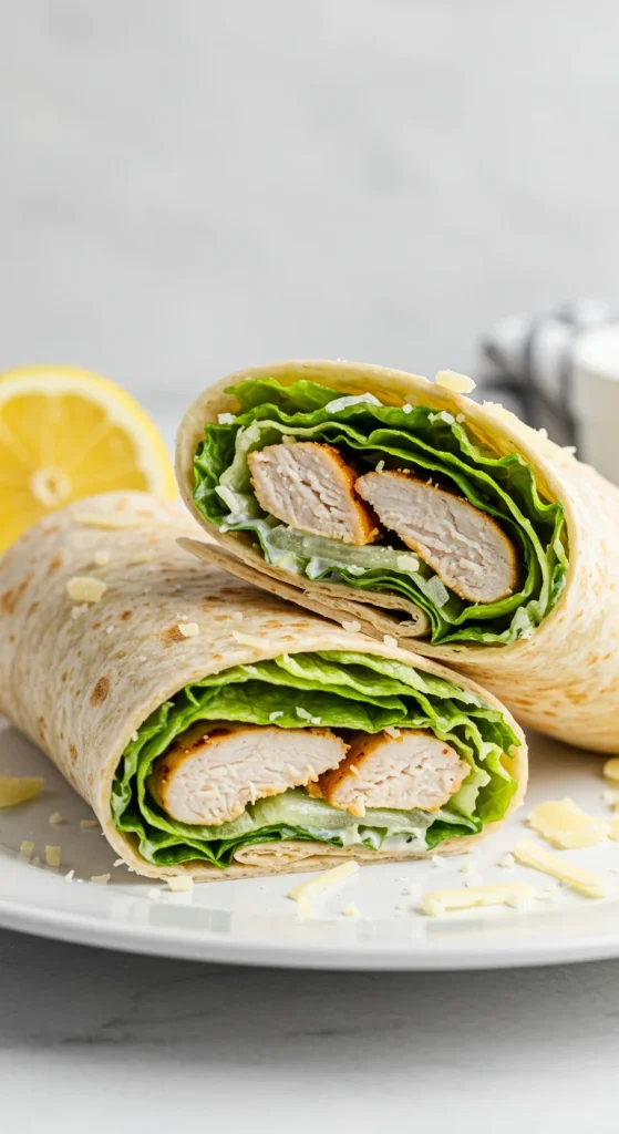 21. Chicken Caesar Salad Wraps
