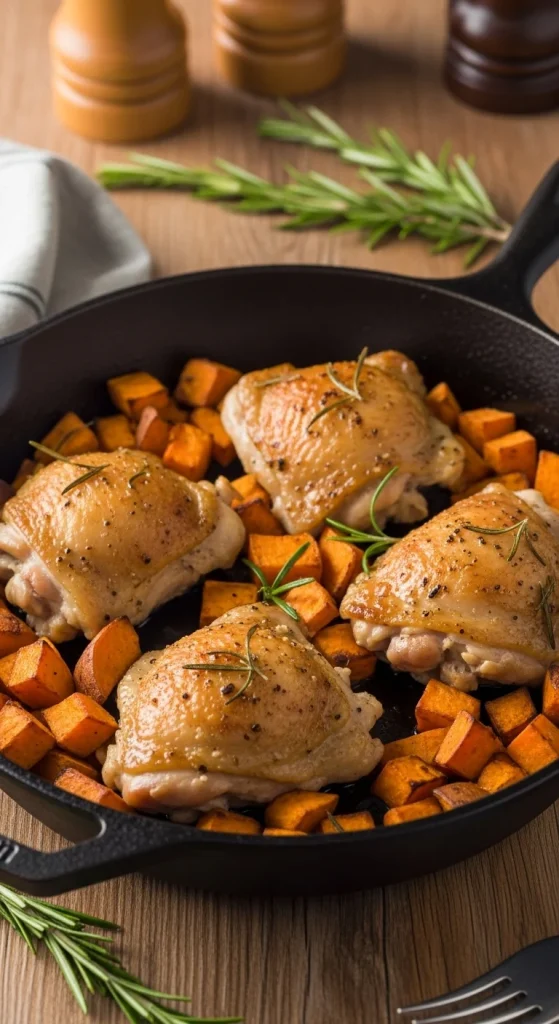 22. Chicken and Sweet Potato Skillet