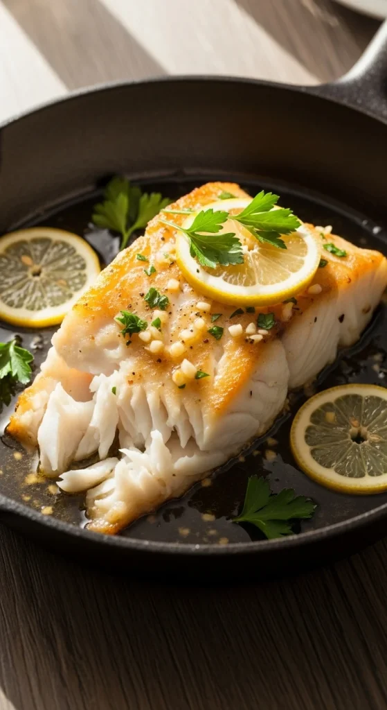 22. One-Pan Lemon Garlic Cod