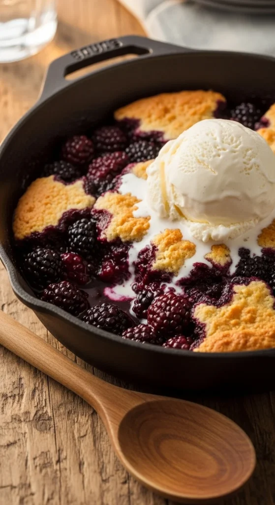 22. Rustic Blackberry Cobbler