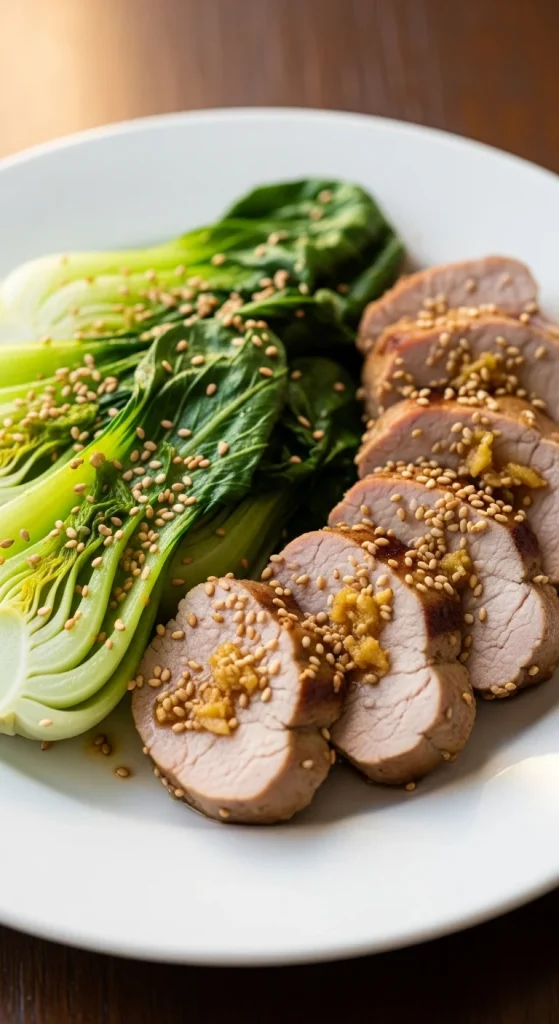 22. Sesame Ginger Pork and Bok Choy