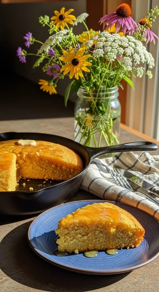 3. Skillet Cornbread with Honey Butter