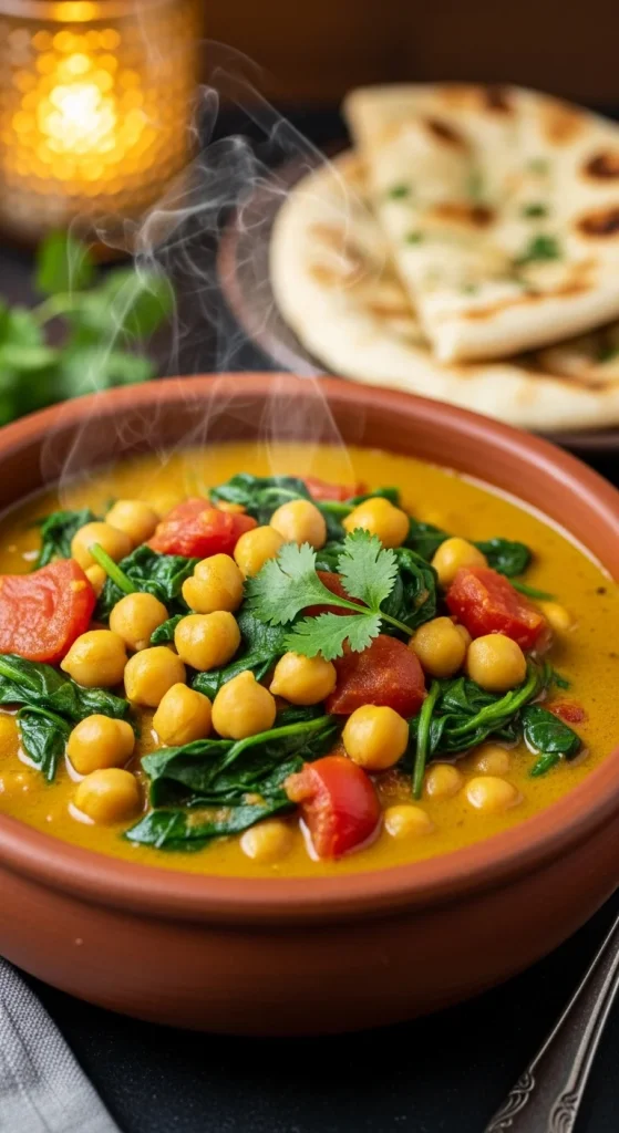 4. Chickpea and Spinach Curry