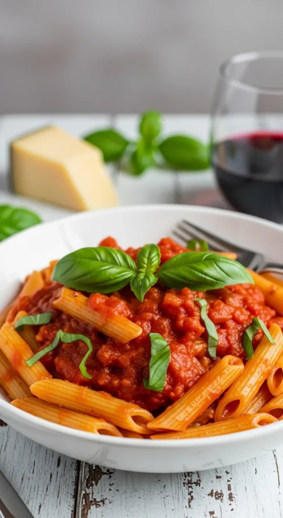 4. Creamy Tomato Basil Pasta