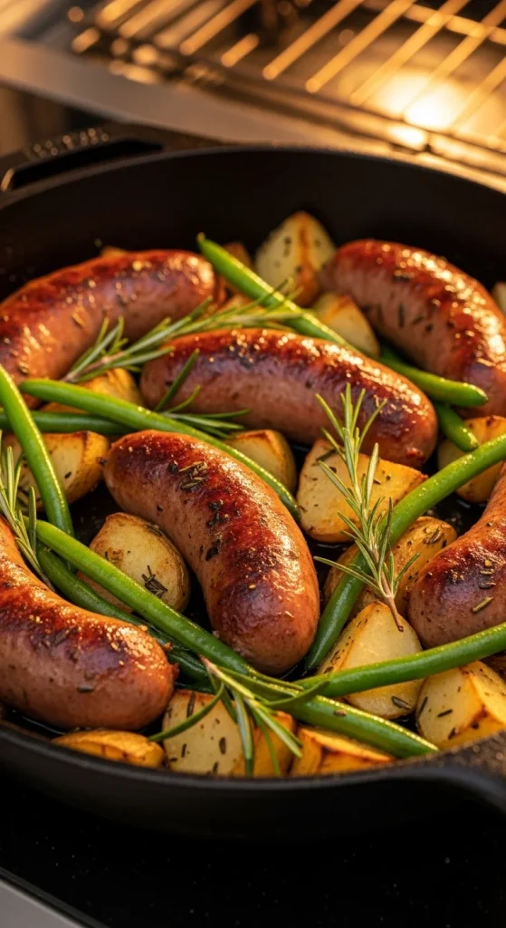 4. Italian Sausage with Potatoes and Green Beans