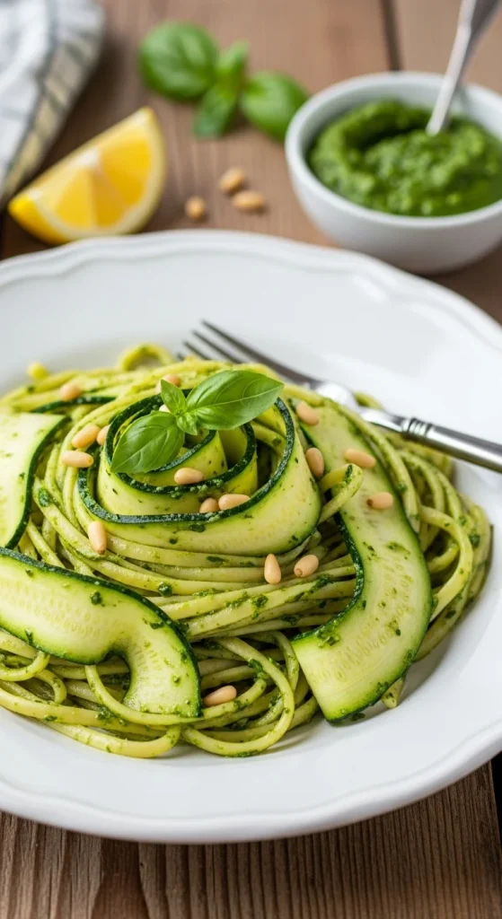 4. Pesto Zucchini Linguine