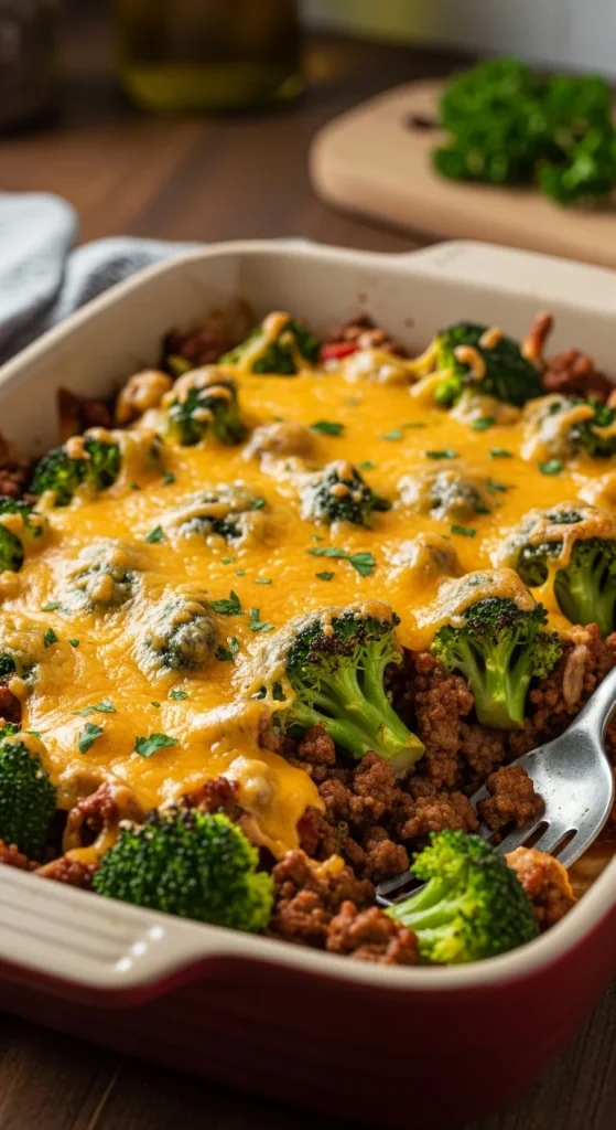 5. Cheesy Beef and Broccoli Casserole