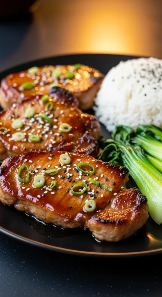 5. Honey Soy Glazed Pork Chops