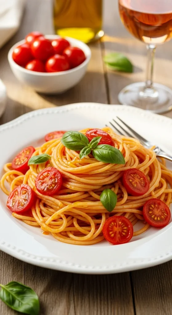 5. Tomato Basil Spaghetti