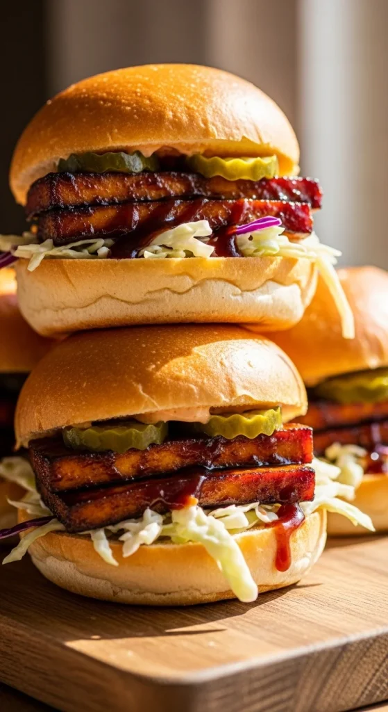 6. BBQ Tofu Sliders with Coleslaw