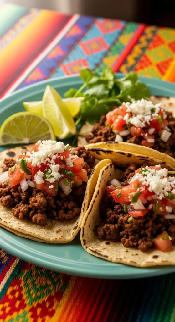 6. Beef Tacos with Pico de Gallo