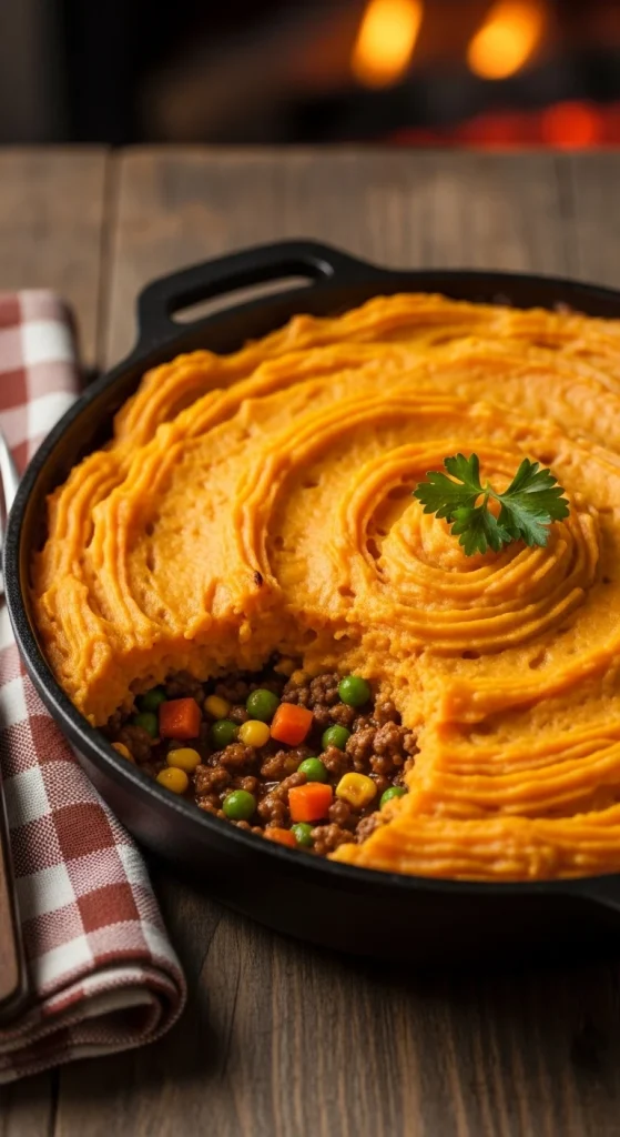 6. Shepherd’s Pie with Sweet Potato Topping