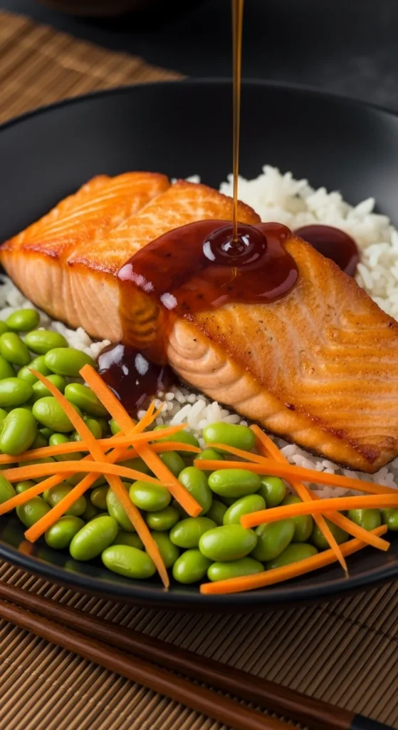 6. Teriyaki Salmon Bowl