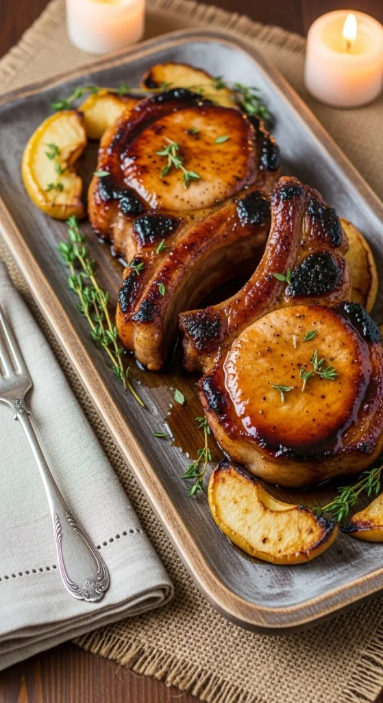 7. Apple Cider Glazed Pork Chops