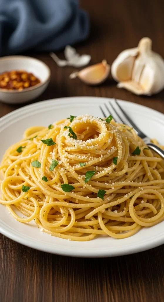 7. Garlic Butter Spaghetti