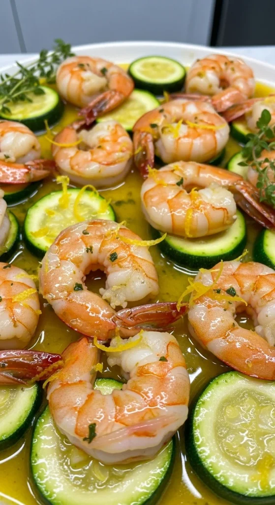 7. Shrimp and Zucchini with Garlic Butter