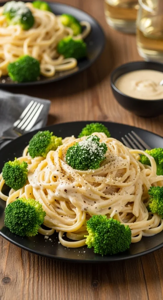 8. Broccoli Alfredo Fettuccine